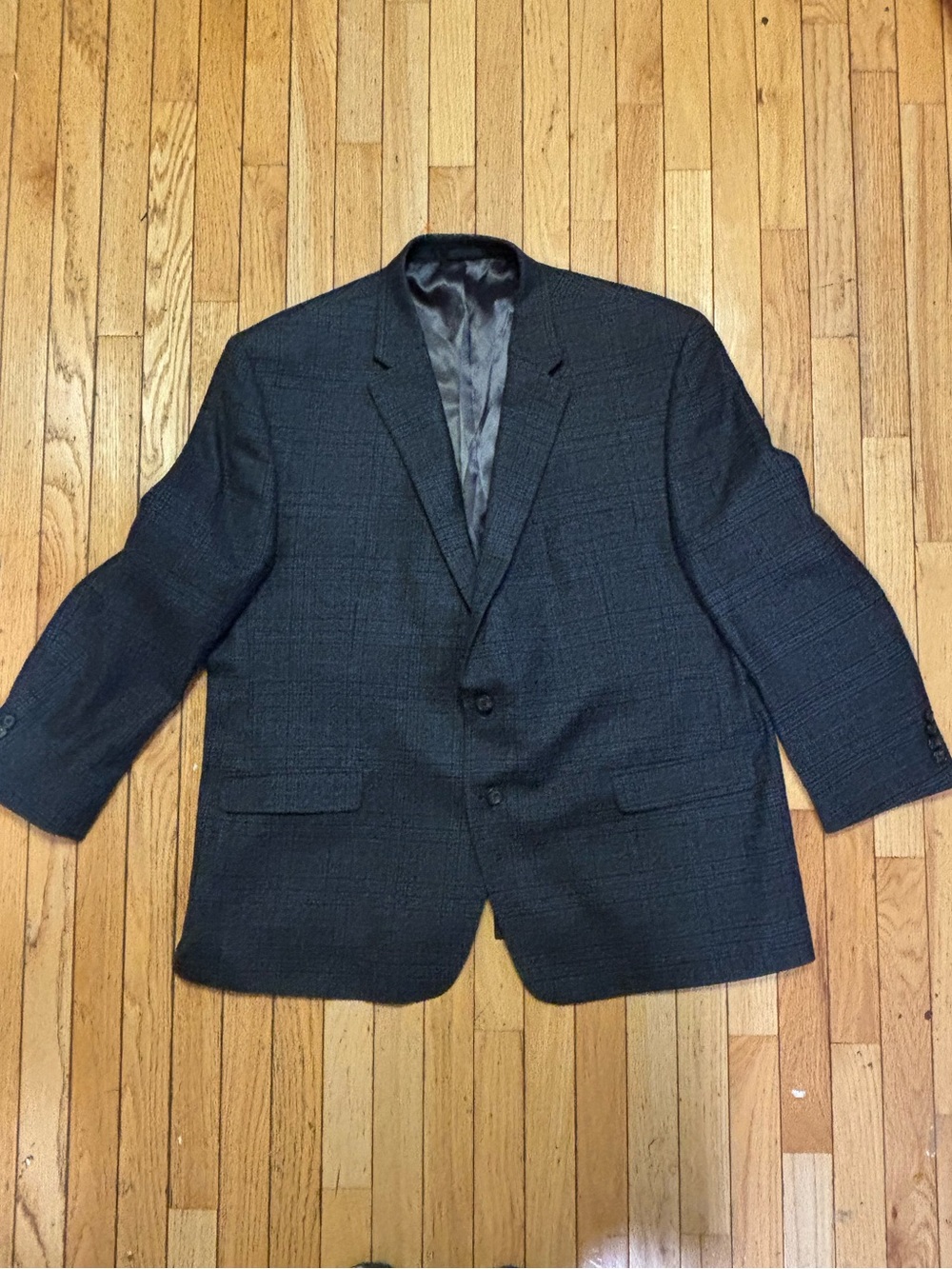Lauren Ralph Lauren Men's Dark Gray CheckTwo-Button Wool Sport Coat 54R